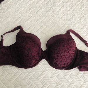 Victoria’s Secret Chocolate Cherry Lace Bra 38D